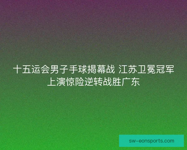十五运会男子手球揭幕战 江苏卫冕冠军上演惊险逆转战胜广东 十五运会男子手球揭幕战 江苏卫冕冠军上演惊险逆转战胜广东